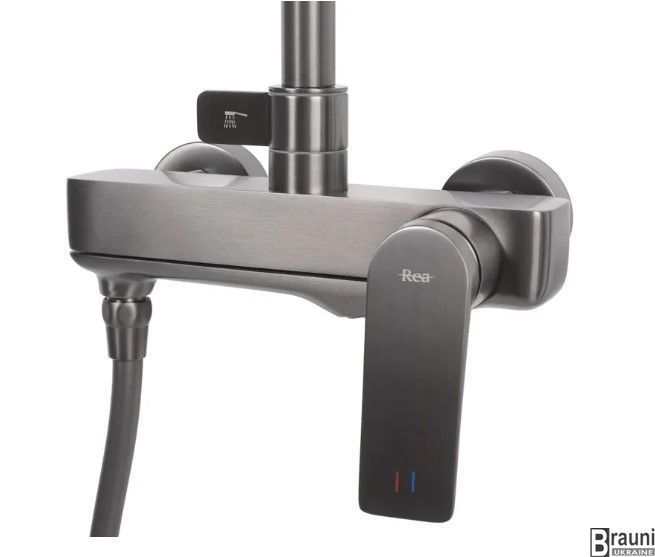 Душевая колона REA AVALON TYTAN графит с изливом REA-P2401 фото