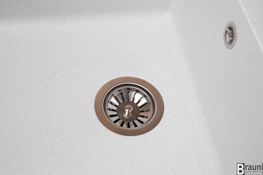 Кухонна мийка Patrat Biela 78х51 біла RO43481 фото