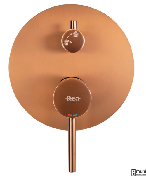Душевая система REA LUNGO BRUSHED COPPER + BOX скрытого монтажа REA-P8809 фото