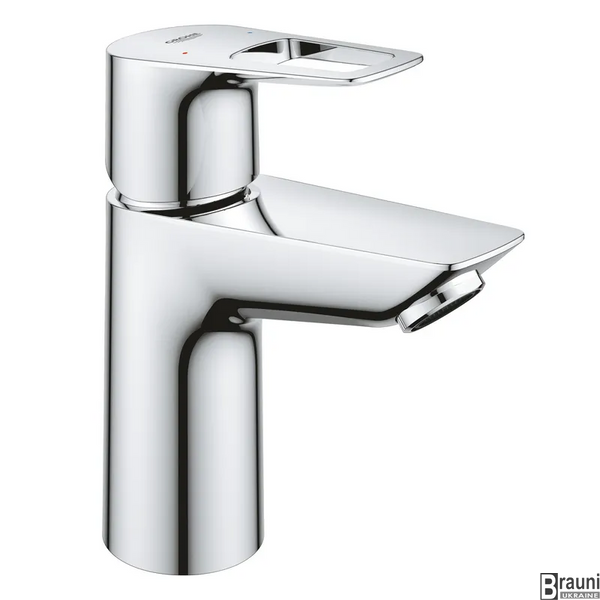 Одноважільний змішувач для раковини S-Size Grohe BauLoop New з нажимним донним клапаном (23878001) 23878001 фото