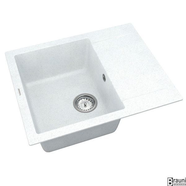 Мийка на кухню 58х48 Orman OMP 02.61 White stone + сифон 2899 фото