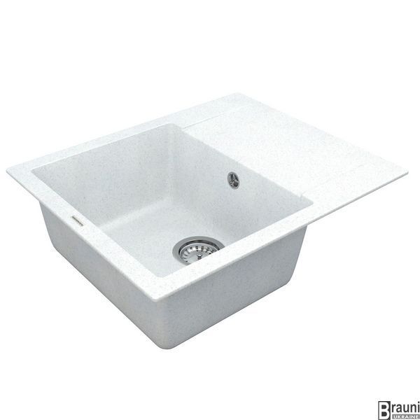 Мийка на кухню 58х48 Orman OMP 02.61 White stone + сифон 2899 фото