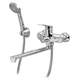 Смеситель для ванны Plamix Lucas-006 EURO SET Chrome (со шлангом, лейкой и кронштейном) (PM0710) PM0710 фото 2