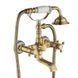 Смеситель для ванны и душа REA RUSTICO ANTIQUE GOLD настенный с изливом REA-B0702 фото 1