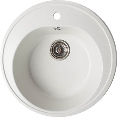 Кухонна мийка кругла Klasicky Biela 51х51 біла RO44613 фото