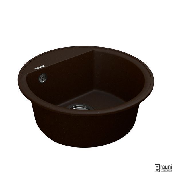 Кухонная мойка круглая 44х44 VANKOR Easy EMR 01.45 Chocolate коричневая EMR 01.45 Chocolate фото