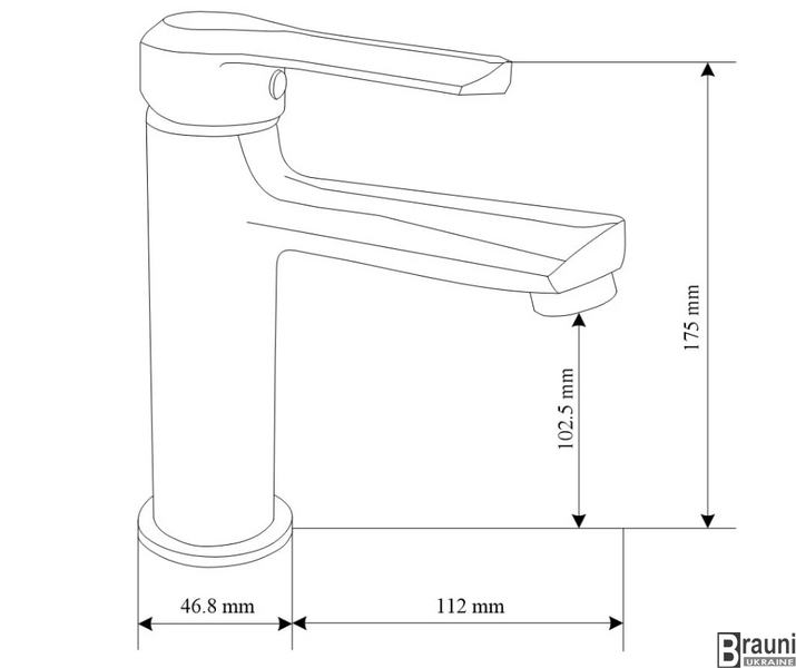 Змішувач для раковини MEXEN SABRE WHITE низький MEX-72100-20 фото