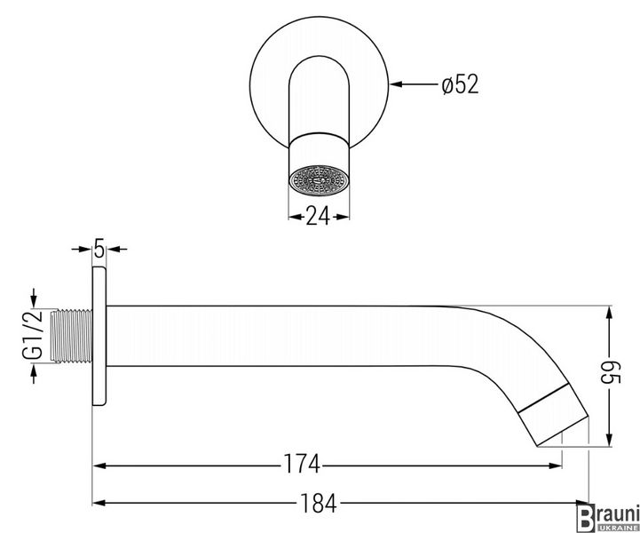 Душова система MEXEN KAI 30 DR70 GRAPHITE з термостатом + BOX прихованого монтажу MEX-77602DR70301-66 фото