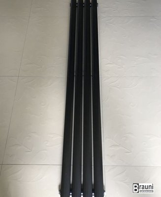 Вертикальный дизайнерский радиатор отопления ТМ ARTTIDESIGN Rimini 4/1500 чёрный матовый 5519 фото