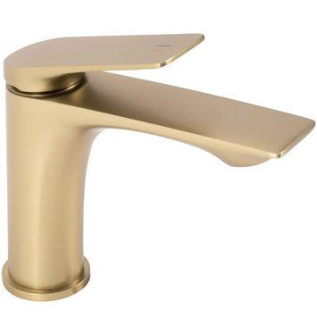 Смеситель для раковины (умывальника) REA AVALON BRUSHED GOLD низкий REA-B2703 фото