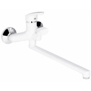 Змішувач для ванни Plamix Afina-006 EURO White (без шланга та лійки) (PM0687) PM0687 фото