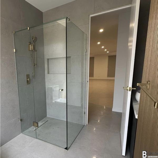 Дверь в нишу Koer SR SD04-100x200-TR-01 прозрачное стекло Easy Clean 10мм, хром (KR5386) KR5386 фото