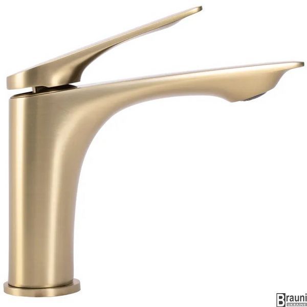 Змішувач для раковини (умивальника) REA AVALON BRUSHED GOLD низький REA-B2703 фото