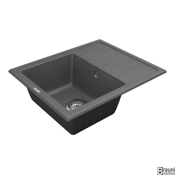 Кухонна мийка VANKOR Lira LMP 02.55 Gray + сифон 55х45 см, сіра 4981 фото