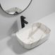 Умивальник (раковиний) накладий BEVEL-0102 MARBLE 49х37, мармур MP6519 фото 12