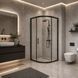 Душевая кабина 90х90 Altea 29020802, черная с прозрачным стеклом, раздвижная 29020802 фото 2