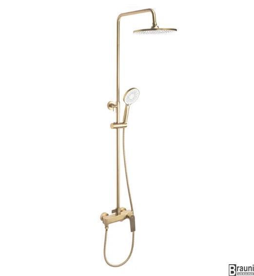 Душевая колона REA AVALON BRUSHED GOLD матовое золото с изливом REA-P2400 фото