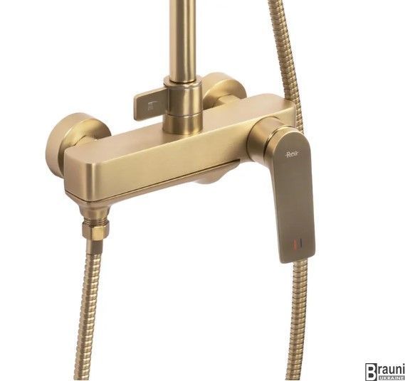 Душевая колона REA AVALON BRUSHED GOLD матовое золото с изливом REA-P2400 фото