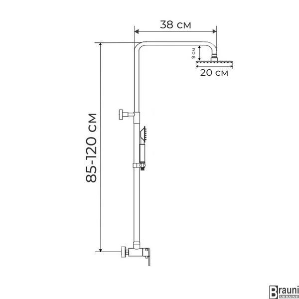 Душевая колонна со смесителем Zerix LR72403-2 SUS304 (ZX2991) ZX2991 фото