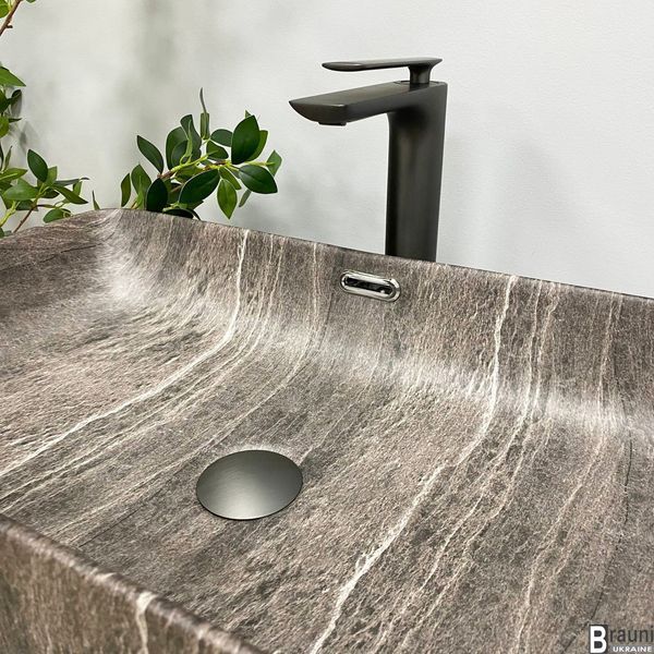 Умивальник (раковина) VBI ARABBA DARK STONE MATT накладний VBI-013503 фото