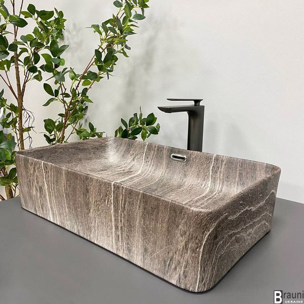 Умивальник (раковина) VBI ARABBA DARK STONE MATT накладний VBI-013503 фото