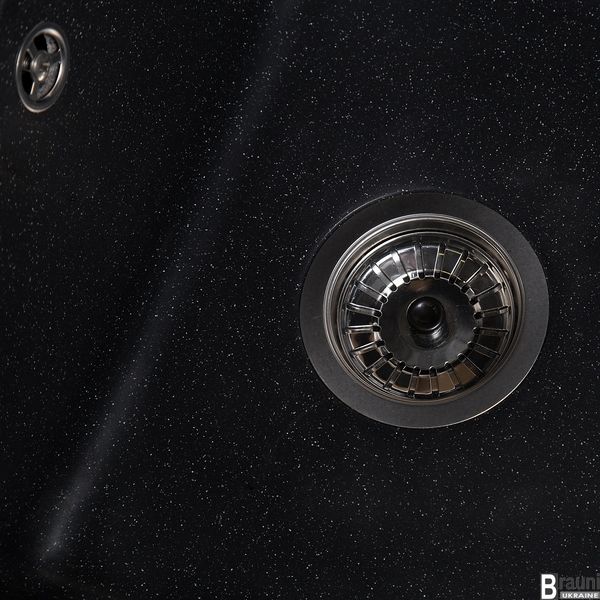 Кухонна мийка кам'яна Jorum Antracit 86х51 чорна RO43466 фото