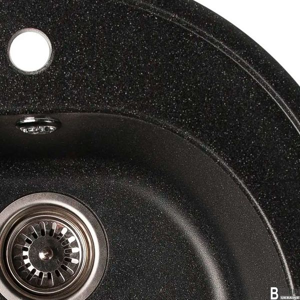 Кухонна мийка зі штучного каменю Klasicky Antracit (10657) чорна RO410657 фото