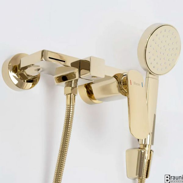 Змішувач для ванни BERG gold золотий каскадный REA-B2043 фото