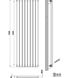Дизайнерский вертикальный радиатор отопления TM ARTTIDESIGN «Rimini 8/1500» Цвет чёрный матовый 5471 фото 3