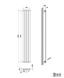 Вертикальний дизайнерський радіатор опалення ТМ ARTTIDESIGN Rimini 4/1800 білий матовий 5574 фото 3