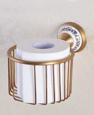 Бронзовый бумагодержатель туалетной бумаги под бронзу для запасного рулона корзинка