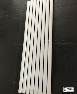Дизайнерський вертикальний радіатор опалення TM ARTTIDESIGN «Rimini 8/1500» Колір білий матовий 5472 фото