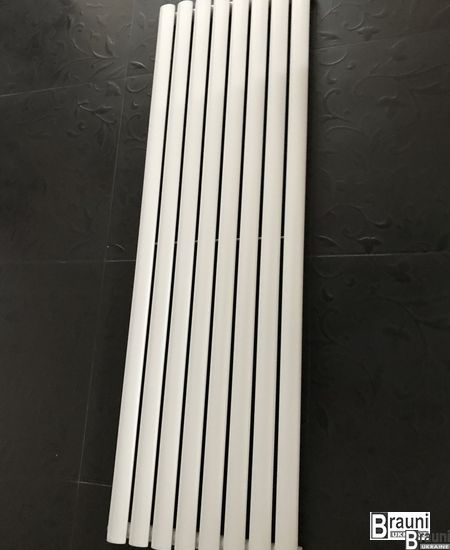 Дизайнерський вертикальний радіатор опалення TM ARTTIDESIGN «Rimini 8/1500» Колір білий матовий 5472 фото
