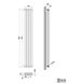 Вертикальний дизайнерський радіатор опалення TM ARTTIDESIGN Rimini || 4/1800 білий матовий 5576 фото 3