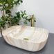 Умивальник (раковина) VBI RAVENNA BEIGE STONE GLOSSY накладний VBI-011204 фото 1