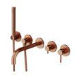 Змішувач для ванни вбудований прихованого монтажу Omnires Y на 5 отворів brushed copper , мідь матова Y1237-1CPB фото