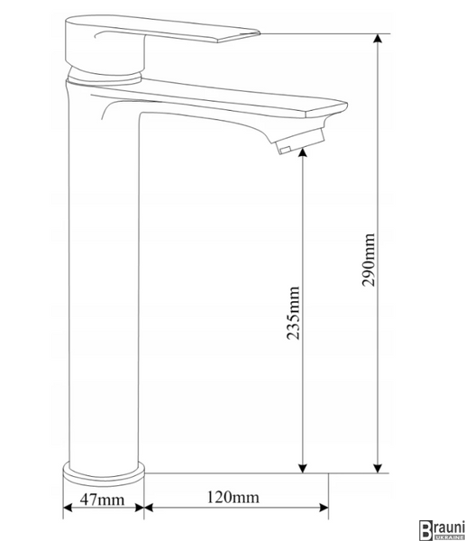 Змішувач для раковини MEXEN ROYO GRAPHITE високий MEX-72210-66 фото