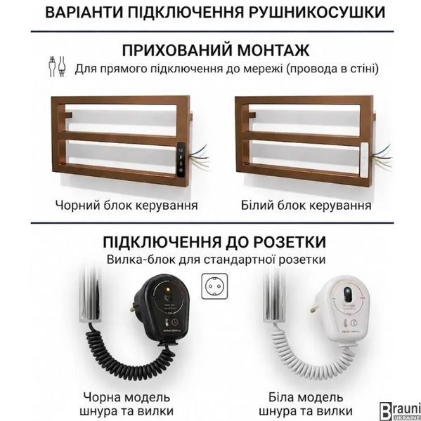 Рушникосушка електрична 120х50 Tristar Flat Dry бронза GA-5006-1 бронза фото