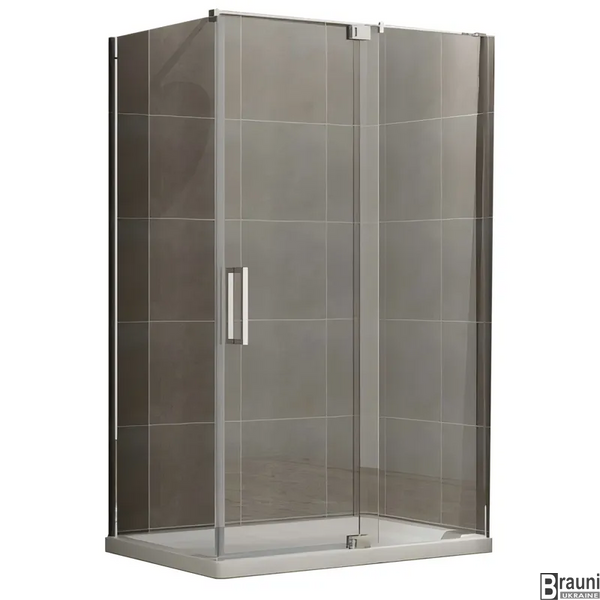 Душевая кабина без поддона Koer SR SC02-100x80x200-TR-01 прозрачное стекло Easy Clean 8мм, хром (KR KR5355 фото