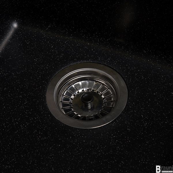 Кухонна мийка кутова Jorum Antracit 98х51 чорна RO43467 фото