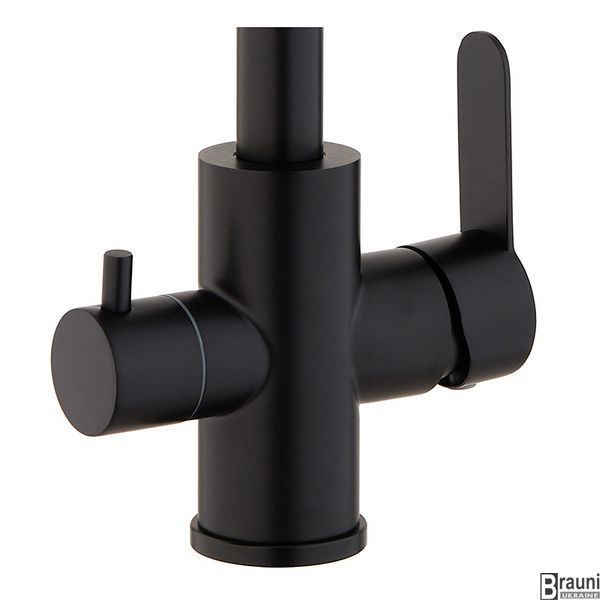 Змішувач для кухні на 2 води MIXXUS DAX-021-G BLACK чорний MI6078 фото