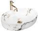 Умивальник (раковина) REA QUEEN CARRARA SHINY накладний REA-U1232 фото 1