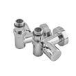 Комплект кранів кутовий  під ТЕН KR.SET.551 - M1/2''xM1/2''  хром