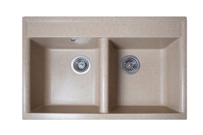 Кухонна мийка Valuri 78-2D Piesok 78х51 з двома чашами RO43542 фото