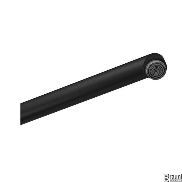 Смеситель для ванны Plamix CEZAR-006 EURO SET Matte black, со шлангом, лейкой и кронштейном (PM0690) PM0690 фото
