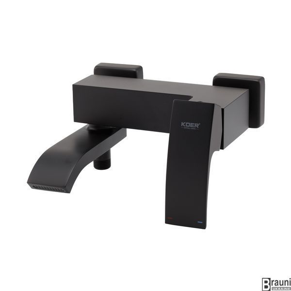 Змішувач для ванни з коротким виливом Koer KB-41007-05 (Колір чорний) (KR3455) KR3455 фото