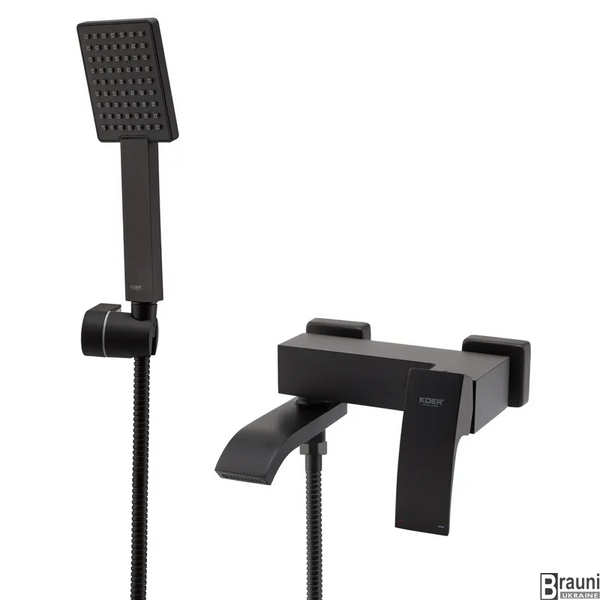 Змішувач для ванни з коротким виливом Koer KB-41007-05 (Колір чорний) (KR3455) KR3455 фото