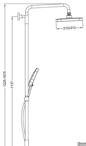 Душевая колонна со смесителем Koer KB-56030-07, 3 функции (KR5429) KR5429 фото