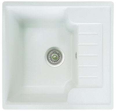 Кухонна мийка Klasicky Biela 51х49 біла з граніту RO44621 фото