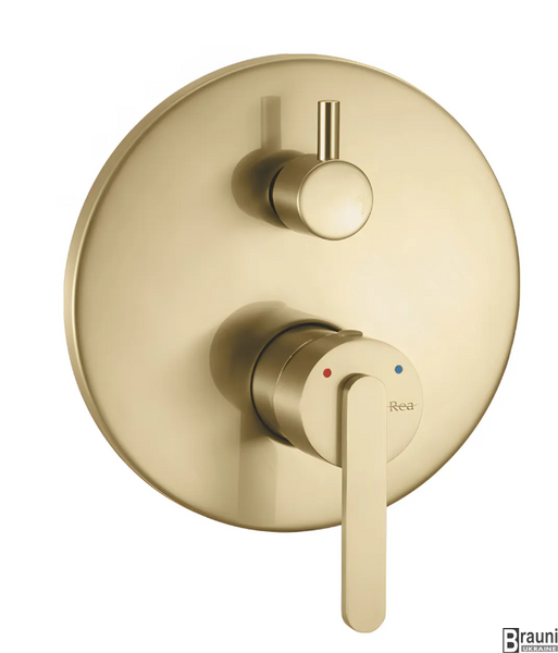 Душова система REA ONTARIO BRUSHED GOLD + BOX прихованого монтажу REA-P5502 фото